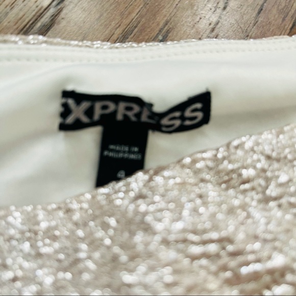 Metallic Sparkle EXPRESS Mini Skirt | Size 4 - Picture 4 of 5